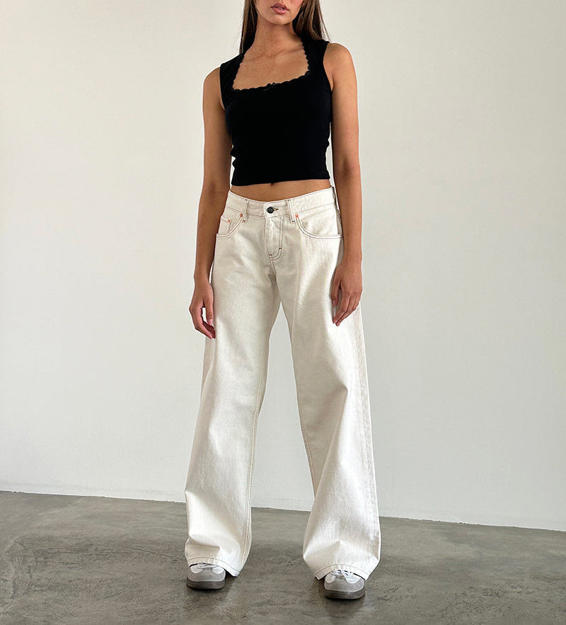 Street Wide Leg Denim Jeans