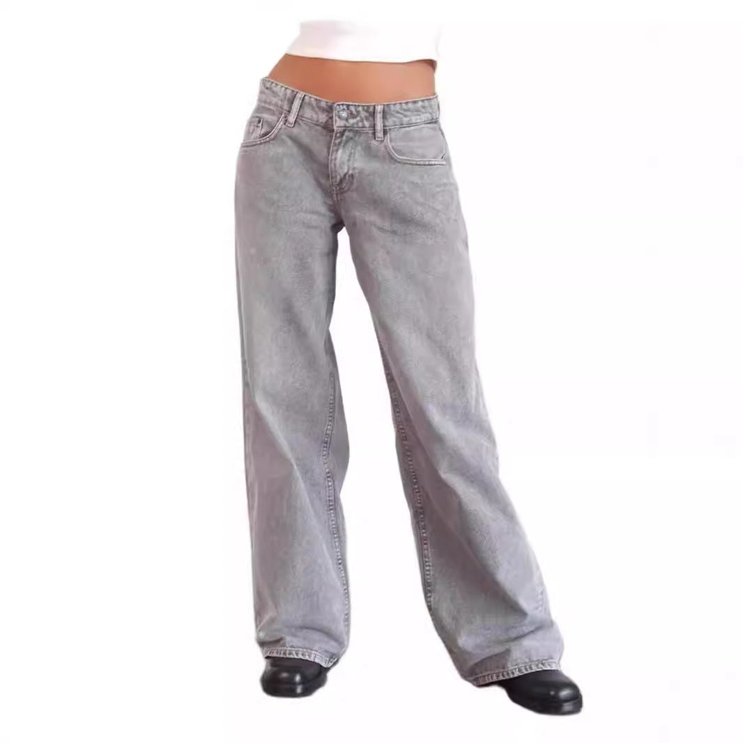 Street Wide Leg Denim Jeans