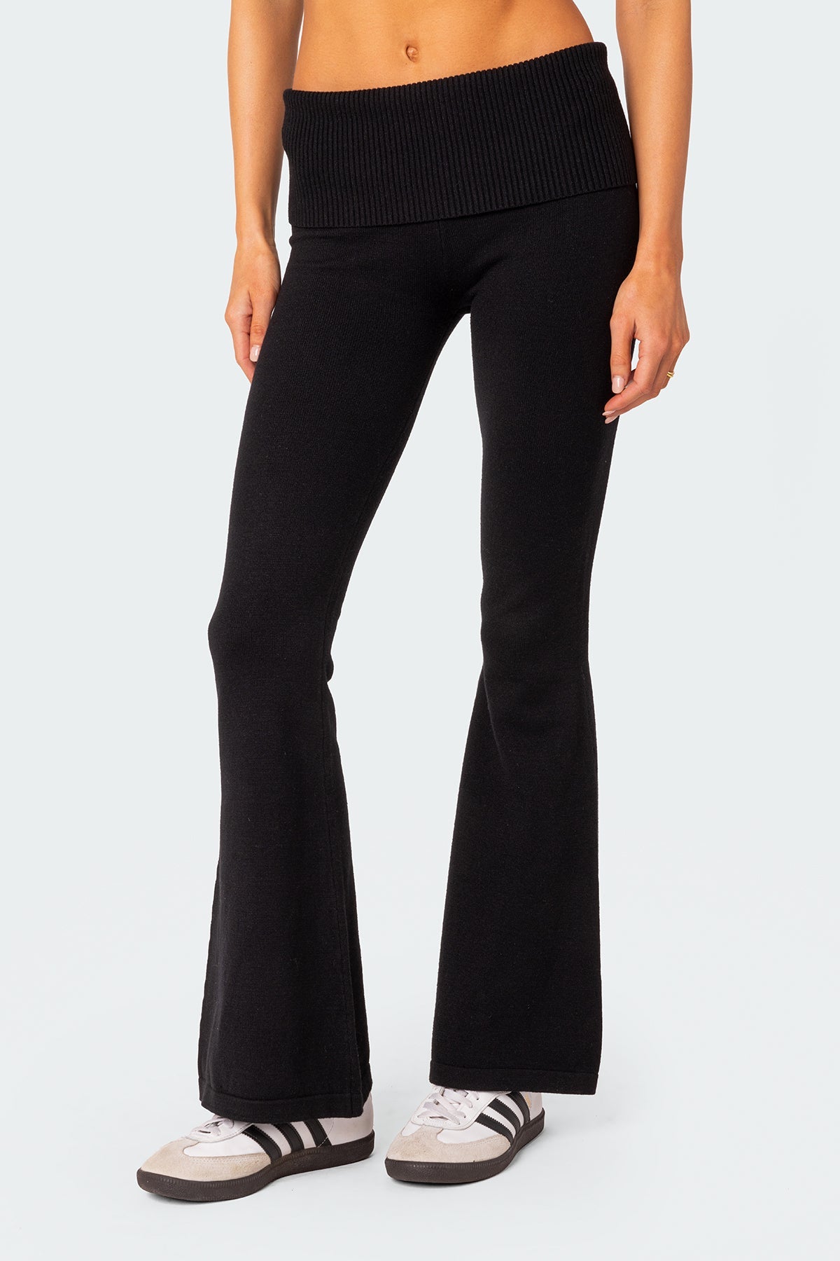 Desiree Knitted Low Rise Fold Over Pants
