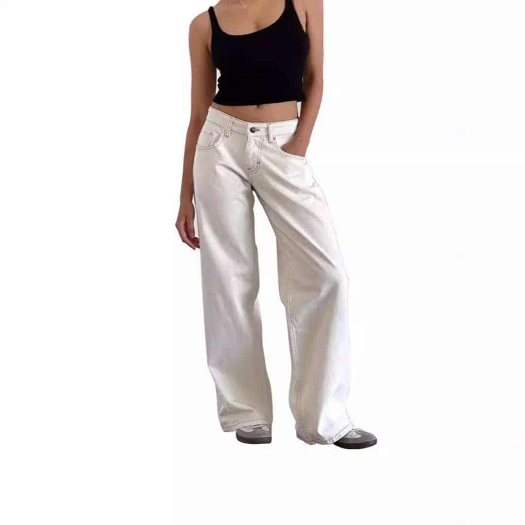 Street Wide Leg Denim Jeans